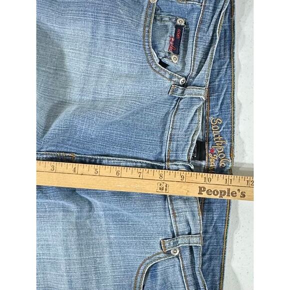 Southpole Jeans Sz 13 (34x30.5) Bootcut Light Wash Mid Rise Vintage Embroidered - Picture 8 of 10